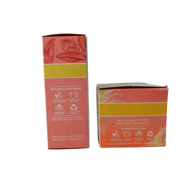 Burt's Bees Truly Glowing Glow Booster 0.51 oz & Gel Cream 1.8 oz Set Nourishing - Picture 2 of 5